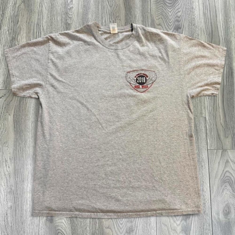 2019 Daytona Beach Bike Week Motorcycle T-Shirt XL Gray Heather Worlds Top Rally
